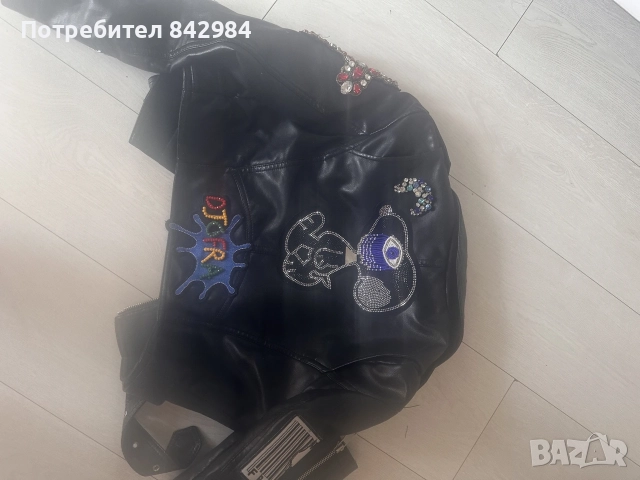 кожено яке Djofra с дефект на яката., снимка 4 - Якета - 55228417