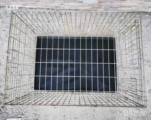 метална сгъваема клетка за куче 79x55x61см за транспорт и стационар, снимка 2 - За кучета - 55403376