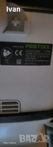 прахосмукачка festool CTM 36 E AC, снимка 6 - Прахосмукачки - 55236406