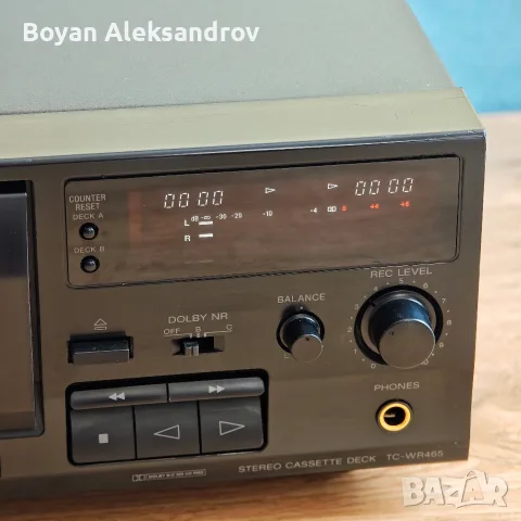 Двоен автореверсен касетен дек Sony TC-WR465 – Напълно обслужен и профилактиран, снимка 2 - Декове - 55594235