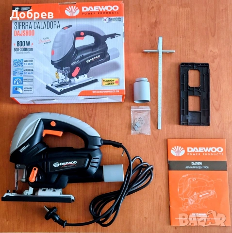НОВ електрически прободен трион DAEWOO DAJS800, 800 W, 80 мм дърво, с лазер