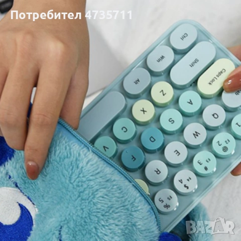 Комплект безжична клавиатура и мишка MOFII Bean, 2.4G - ергономичен дизайн и компактни размери, снимка 3 - Клавиатури и мишки - 54091678