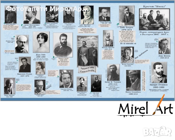 Фототапет за Училище или Библиотека Писатели, снимка 2 - Други - 54004425