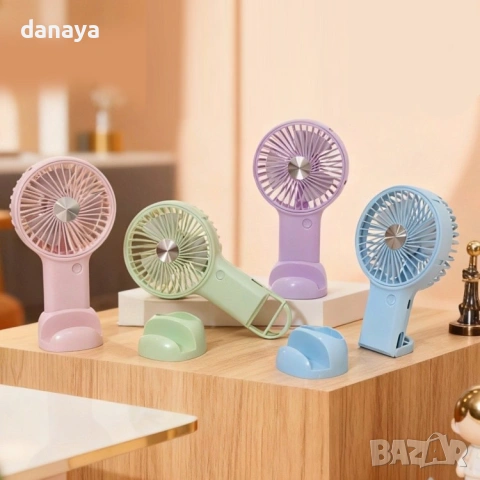 6631 Мини вентилатор със стойка за телефон, USB, 19 см, снимка 3 - Вентилатори - 54364927