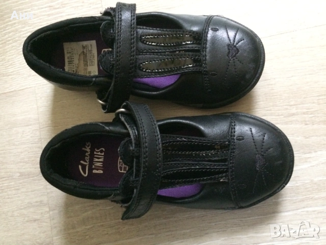 Черни мадамски обувки Clarks,естественна кожа., снимка 2 - Детски обувки - 54308473