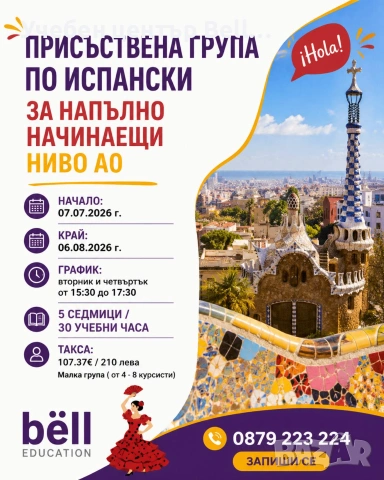 Група по испански език за напълно начинаещи - Ниво А0