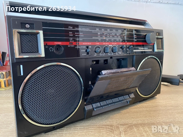 Радиокасетофон BoomBox Toshiba RT-90S, снимка 7 - Радиокасетофони, транзистори - 54605684