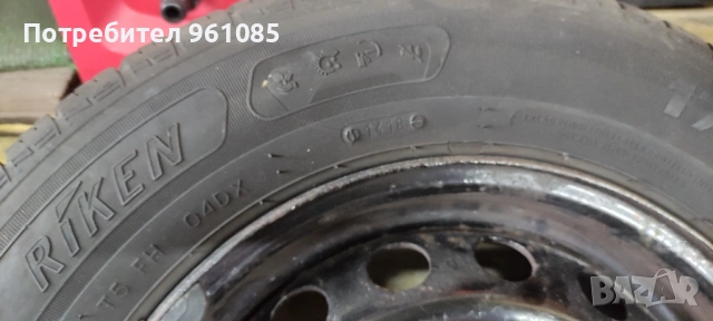 Железни джанти+гуми 13", снимка 3 - Гуми и джанти - 54602194