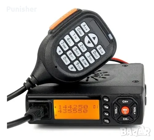 Радиостанция за автомобил, Dual Band UV, 25W, черна