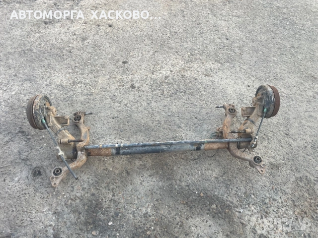 ЗАДЕН МОСТ PEUGEOT 206 НА БАРАБАНИ БЕЗ ABS СЪС АМОРТЕСЬОРИ, снимка 2 - Части - 54920827