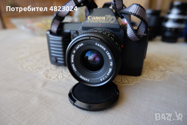 Canon T70 & Canon FDn 28mm f2.8 Lens. Canon FD Mount, снимка 2 - Фотоапарати - 54552327