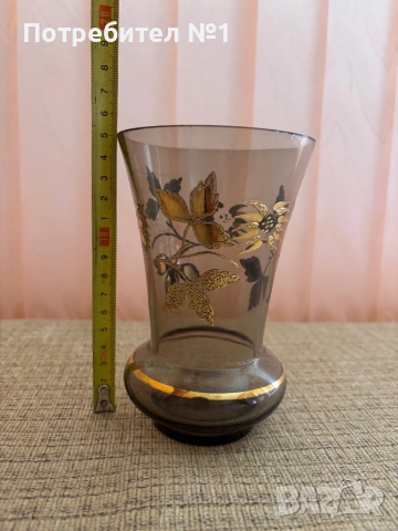 Винтидж ваза от Bohemia Glass , снимка 4 - Вази - 55182732
