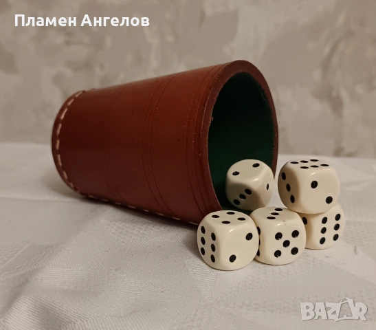 Комплект за барбут със пет броя зарчета. , снимка 2 - Настолни игри - 54545990