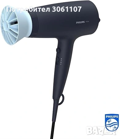 Сешоар Philips BHD360/20, 2100W, Аксесоар Thermo Protect, Йонна грижа, снимка 2 - Сешоари - 54520269