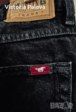 Vintage унисекс дънки Mustang Michigan Jeans / 90s Loose Straight Denim / Heavy Dark Wash, снимка 5 - Дънки - 54569574