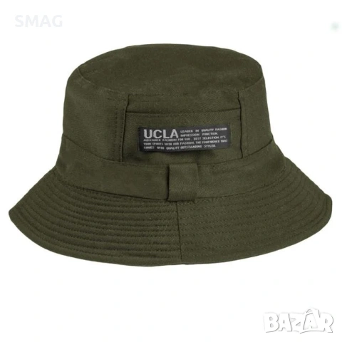 Мъжка bucket шапка хаки памучна с емблема UCLA_1235998, снимка 2 - Шапки - 54923627