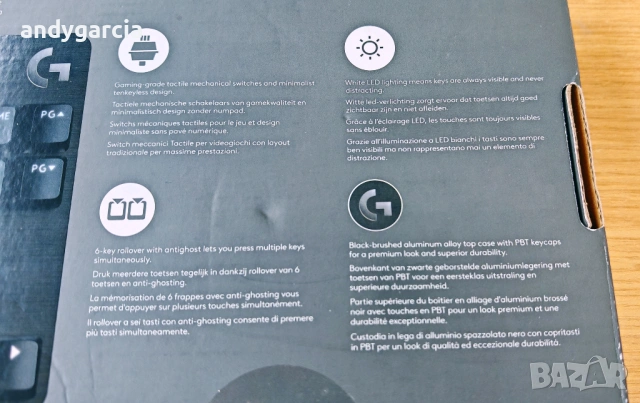 Механична клавиатура Logitech G413 TKL SE tactile LED черна чисто нова геймърс кутия keyboard gaming, снимка 4 - Клавиатури и мишки - 54080475