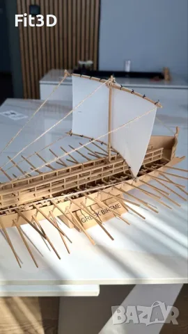3D Декоративен макет на Древногръцки кораб (Трирема) – Стенна / Масна декорация, снимка 2 - Декорация за дома - 55538001