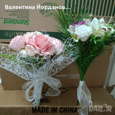 букети от сапунени рози и изкуствени цветя , снимка 5 - Изкуствени цветя - 55573883
