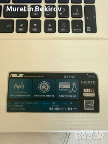 ASUS X552M, снимка 5 - Лаптопи за работа - 54666961