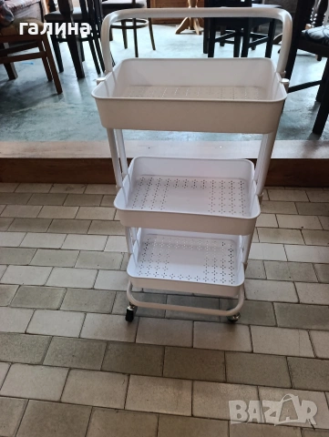 ,Практична триетажна количка с метални колела и стопери, снимка 9 - Други - 54223083