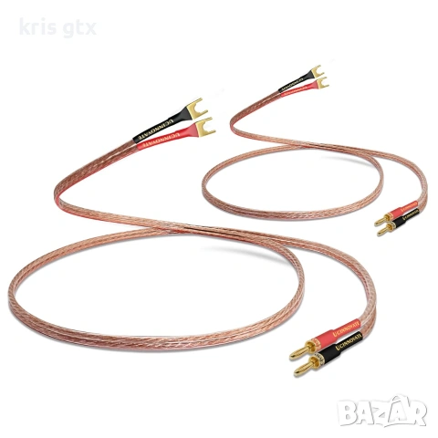 Hi-Fi кабел за тонколони с накрайници тип банани и вилици 13AWG , снимка 10 - Тонколони - 55164415