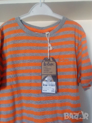 Оригинална тениска Lee Cooper Grey за 7-8 г., снимка 2 - Детски тениски и потници - 54407433