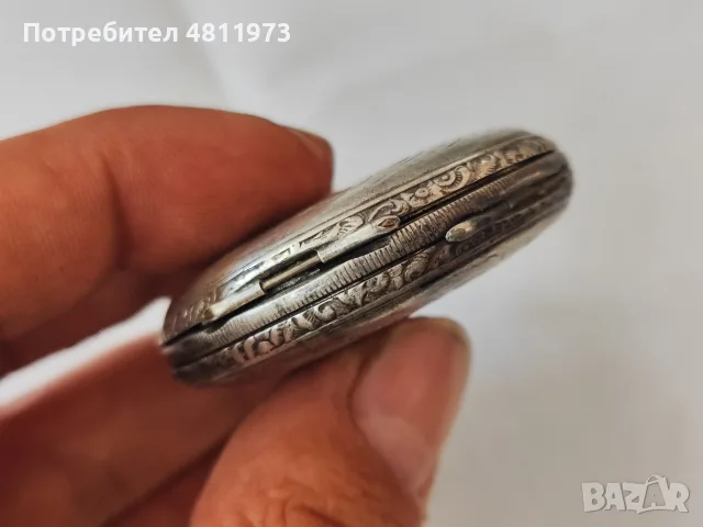 Стара сребърна каса за джобен часовник, снимка 3 - Джобни - 55584649