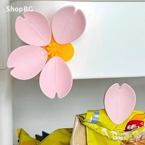 🌸 Магнитна щипка за пликове „Сакура“ – запечатваща щипка с цвят на черешов цвят, снимка 2 - Декорация за дома - 54819936