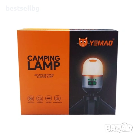 Мощна къмпинг лампа осветление LED фенер за палатка туризъм рибов, снимка 9 - Къмпинг осветление - 54367164