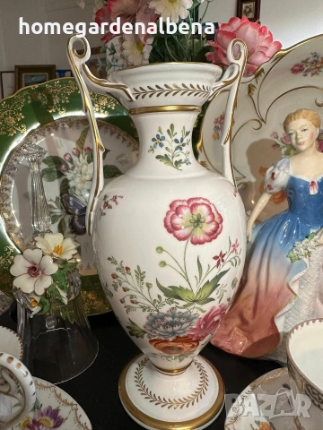 Колекционерска Ваза Spode "Chatsworth" | Cabinet Collection | 25 см, снимка 9 - Вази - 54212206