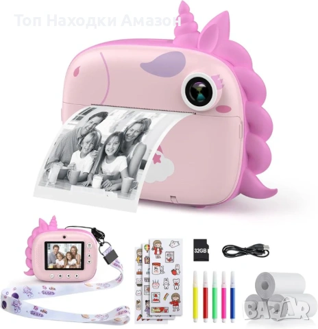 Детски моментален фотоапарат, снимка 3 - Фотоапарати - 53998261