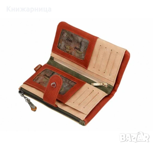 Портфейл Anekke Peace & Love Camel, 38809-907, снимка 3 - Портфейли, портмонета - 54631251