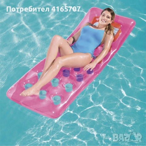 Надуваем матрак с прозорец 188x71 см – Максимален комфорт и релакс във водата, снимка 2 - Басейни и аксесоари - 54961886