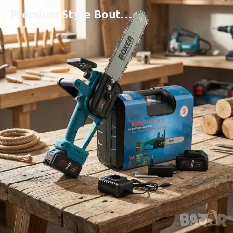 Акумулаторен верижен трион 12" (30 см) 36V – 2 батерии 6Ah за мощно и удобно рязане