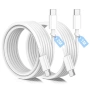 Нов Комплект 2 броя Type-C кабели 240W PD 1M и 2M бързо зареждане за iPhone Samsung MacBook iPad, снимка 1