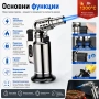 Мини газова горелка с пиезо запалване за запояване барбекю наргиле сладкарска въглени пури мощна, снимка 2