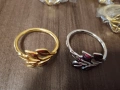 Луксозни сълфетъчни халки в златист и сребрист цвят., снимка 9