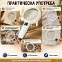 Увеличителна стъклена ръчна лупа с LED осветление дръжка за четене на книга вестник 5X увеличение, снимка 7