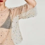 Zara размер М прозрачен топ с пайети, снимка 4