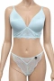 Комплект дамско бельо Hunkemöller в светлосин цвят – сутиен 85D и прашки L, снимка 1