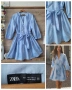 Нова лятна разкроена синя рокля Zara , снимка 1