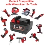 P0WER ELEKTR0 2 x 5.0Ah литиево-йонна батерия за инструменти Milwaukee M18 18V, снимка 7