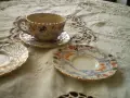 Комплект чаша и 3 чинийки за кафе финна на английска керамика, снимка 7