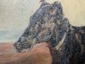 Старинно маслено платно "Руски борзои" – Музеен размер (140х110 см), снимка 8