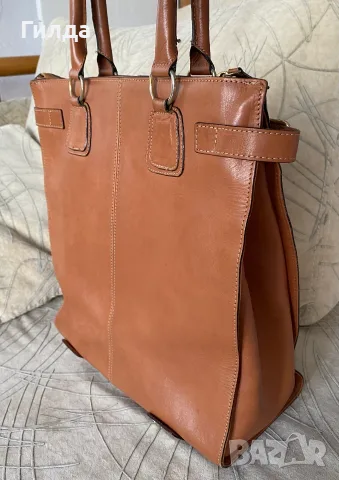 Massimo Dutti чанта естествена кожа, снимка 3 - Чанти - 55537685