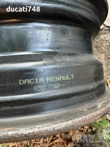 ОЕМ джанти 15" Renault, Dacia - 4x100 с датчици, снимка 6 - Гуми и джанти - 55532528