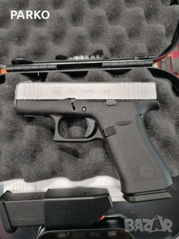 Glock 43 X 9х19 FS Silver slide NS steel 