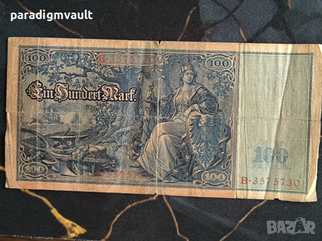 Райх банкнота - Германия - 100 марки | 1910г., снимка 4 - Нумизматика и бонистика - 54314754