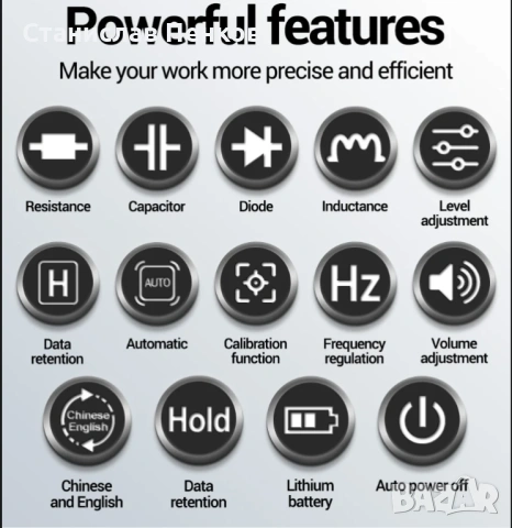  ANENG GN703 интелигентни пинсети LCR трстер., снимка 7 - Друга електроника - 54219293